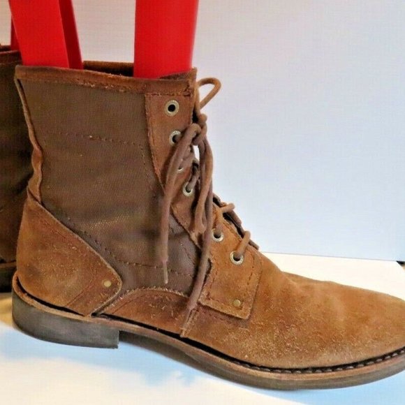 Caterpillar Shoes Mens Caterpillar Abe Dark Snuff Canvas 6 Lace Up